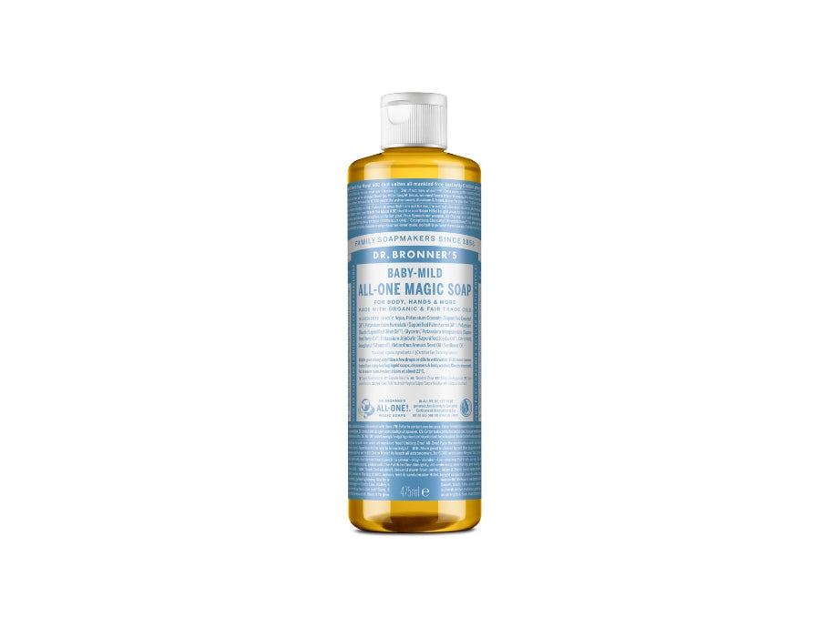 Dr. bronner's vloeibare zeep - pure castile - baby - parfumvrij - 475 ml