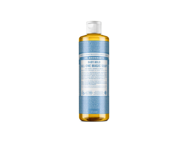 Dr. bronner's vloeibare zeep - pure castile - baby - parfumvrij - 475 ml
