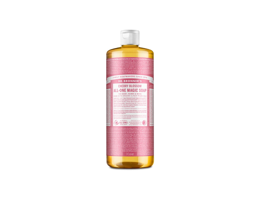 Dr. bronner's vloeibare zeep - pure castile - cherry blossom - 945 ml
