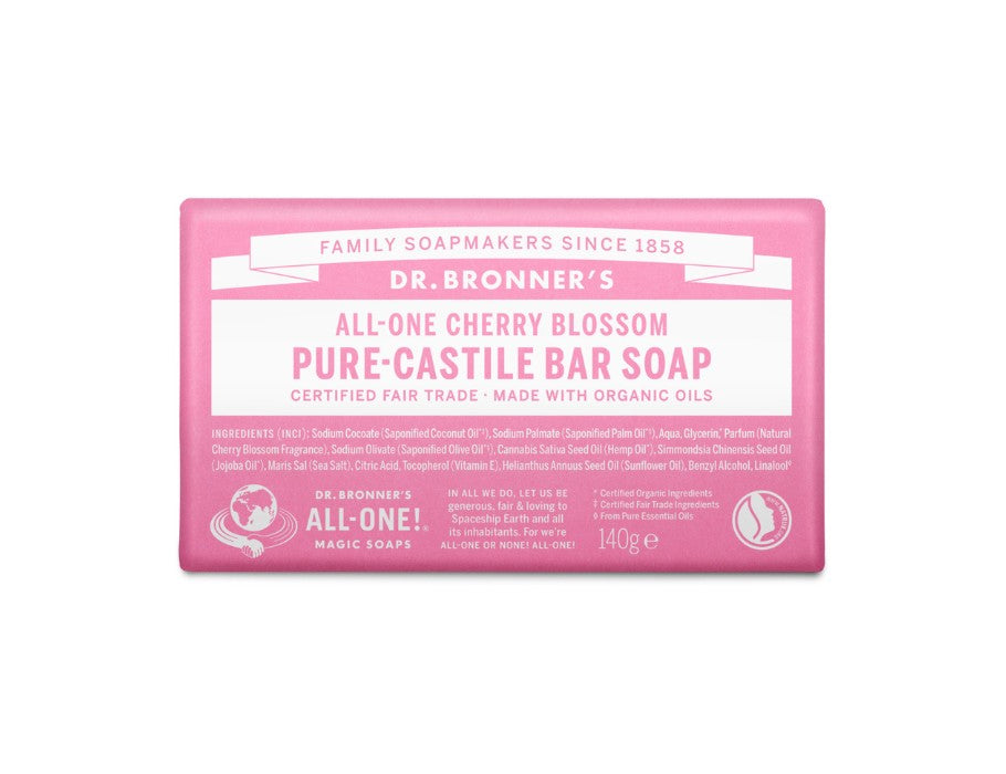 Dr. bronner's zeepblok - pure castile - cherry blossom