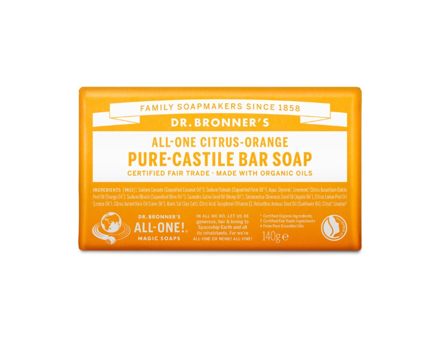 Dr. bronner's zeepblok - pure castile - citrus
