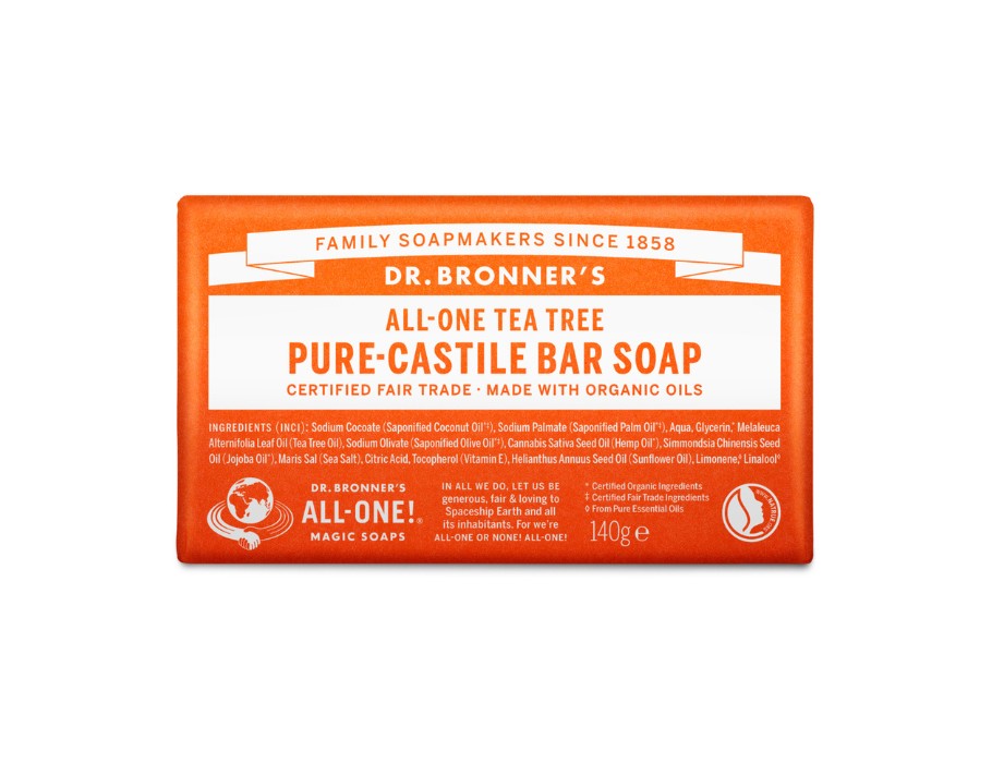 Dr. bronner's zeepblok - pure castile - tea tree