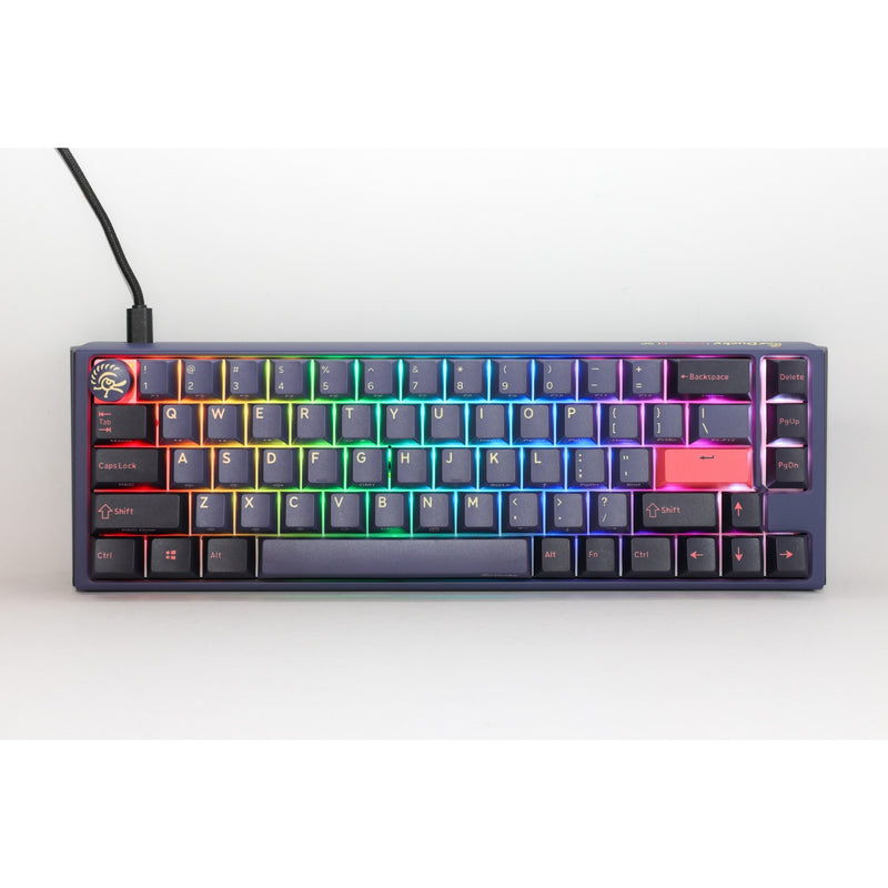 Ducky one 3 cosmic blue sf, toetsenbord (donkerblauw, us lay-out, cherry mx speed silver, rgb led, double-shot pbt, hot-swappable, quack mechanics, 65%)