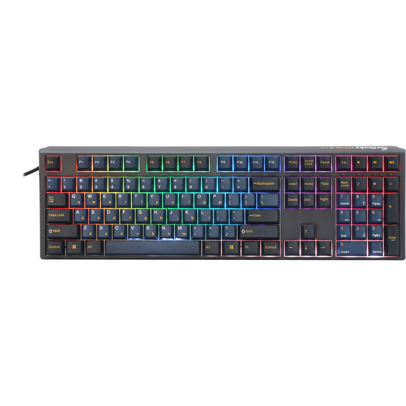 Ducky one 3 pro, gaming toetsenbord (zwart, us lay-out, cherry mx2a speed silver, rgb led, double-shot pbt, quack mechanics, hot swap)