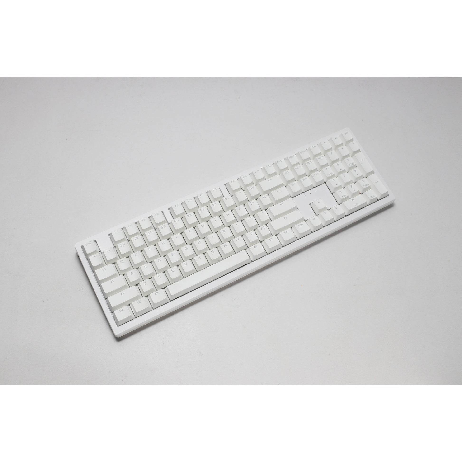 Ducky zero 6108 pure white, gaming toetsenbord (wit, us lay-out, cherry mx2a red, rgb leds, double-shot pbt, hot swap, 2.4ghz | bluetooth | usb-c)
