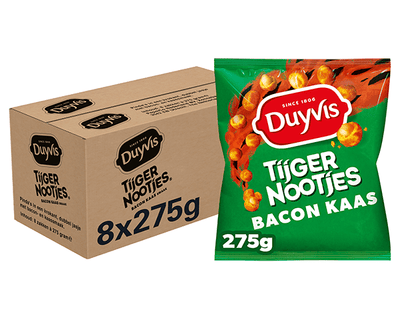 Duyvis tijgernootjes bacon cheese (8x 275gr)