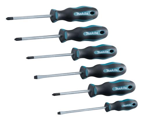Makita schroevendraaierset 6-delig (sl4 sl5,5 ph1 ph2 pz1 pz2)