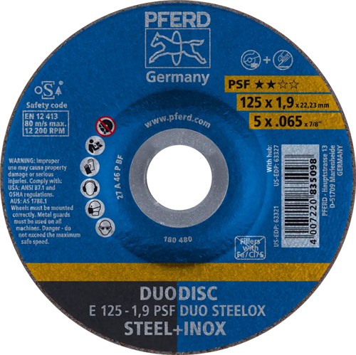 Pferd combischijf 125-1,9 duo (nml) | 10 stuks