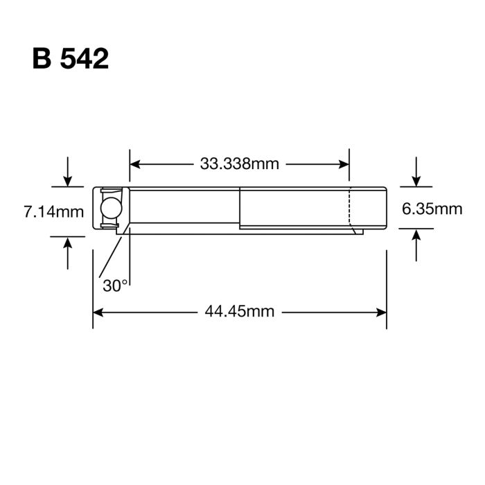 Enduro bearings b 542 max - abec 3 max (radial) - 1 5 16''x1 3 4''x9 32''