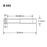 Enduro bearings b 543 2rs max - abec 3 max (angular contact) - 1 9 16''x2''x9 32'' - afbeelding 2