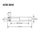 Enduro bearings acb 3645 cc ss - 440c stainless (angular contact) - 30,2x41x6,5 (36x45°) - afbeelding 2