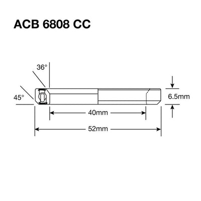 Enduro bearings acb 6808 cc bo - abec 5 - black oxide (angular contact) - 40x52x6,5 (36x45°)