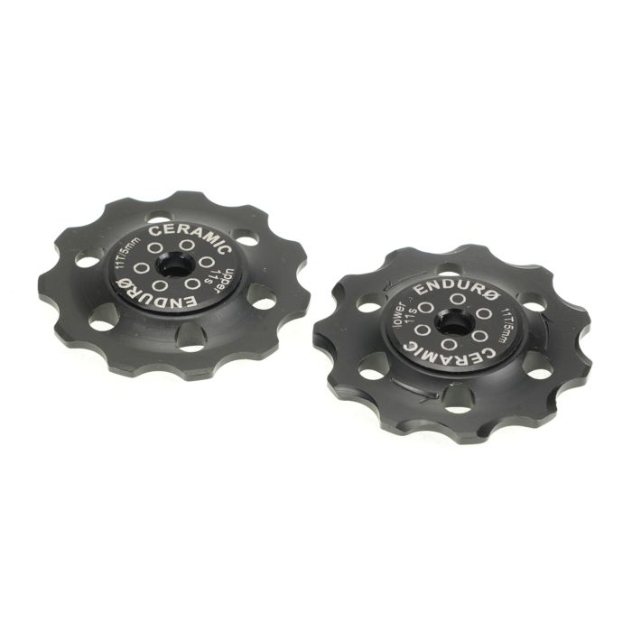 Enduro bearings jockey wheel set zero ceramic - shimano - 11 speed - black