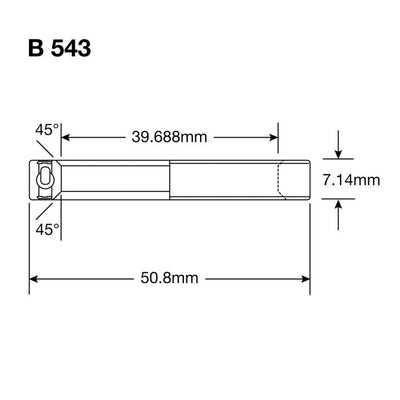 Enduro bearings b 543 llb ss - 440c stainless (radial) - 1 9 16''x2''x9 32''