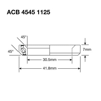 Enduro bearings acb 4545 1125 bo - abec 5 - black oxide (angular contact) - 30,5x41,8x6,5 (45x45°)