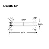 Enduro bearings s68808 sp - 440c stainless (angular contact) - 40x53x7 (45x45°) - afbeelding 2