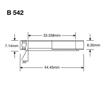 Enduro bearings b 542 ss - 440c stainless (angular contact) - 1 5 16''x1 3 4''x9 32''