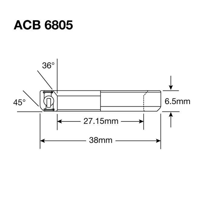 Enduro bearings acb 6805 ss - 440c stainless (angular contact) - 27,15x38x6,5 (36x45°)