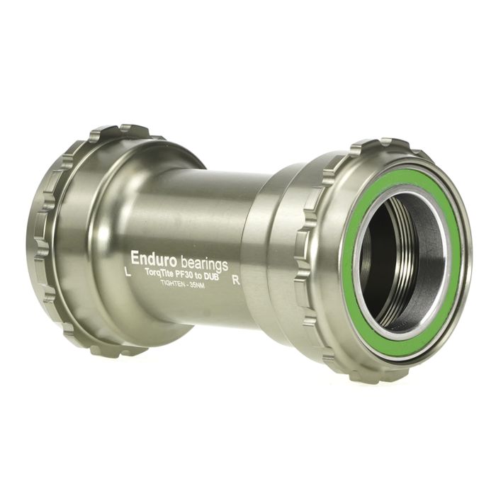 Enduro bearings torqtite bottom bracket - pf30 to dub - a5 solid lube - graphite