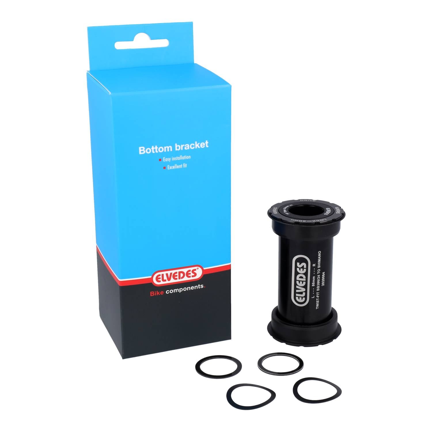 Twist fit trapas Elvedes voor BB386 Shimano 46 x 86 mm