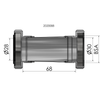 Trapas Elvedes Thread fit BSA voor Praxis road MTB 68-73 mm