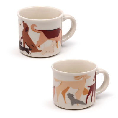 Barks hond set 2 porselein espresso kopjes