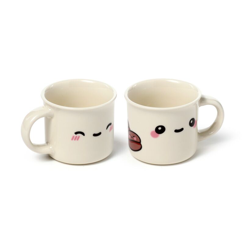 Foodiemals set 2 porselein espresso kopjes