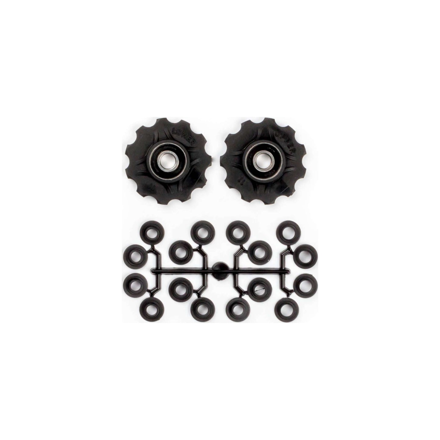 derailleurwieltjes 11 tanden 7-11V zwart 2 stuks