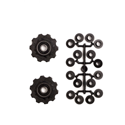 derailleurwieltjes 10 tanden 8S zwart 2 stuks