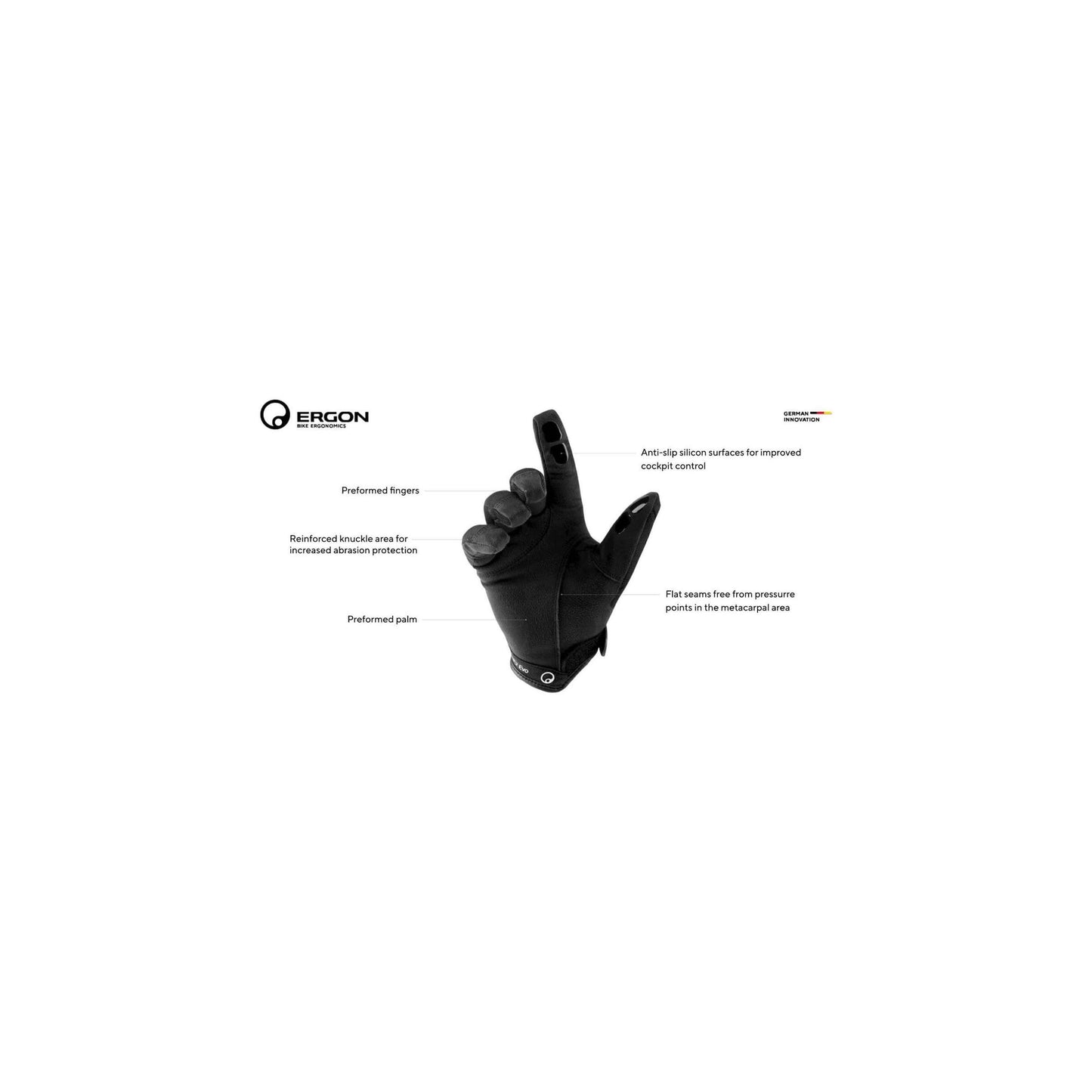 Ergon Handschoen HE2 Evo mt M