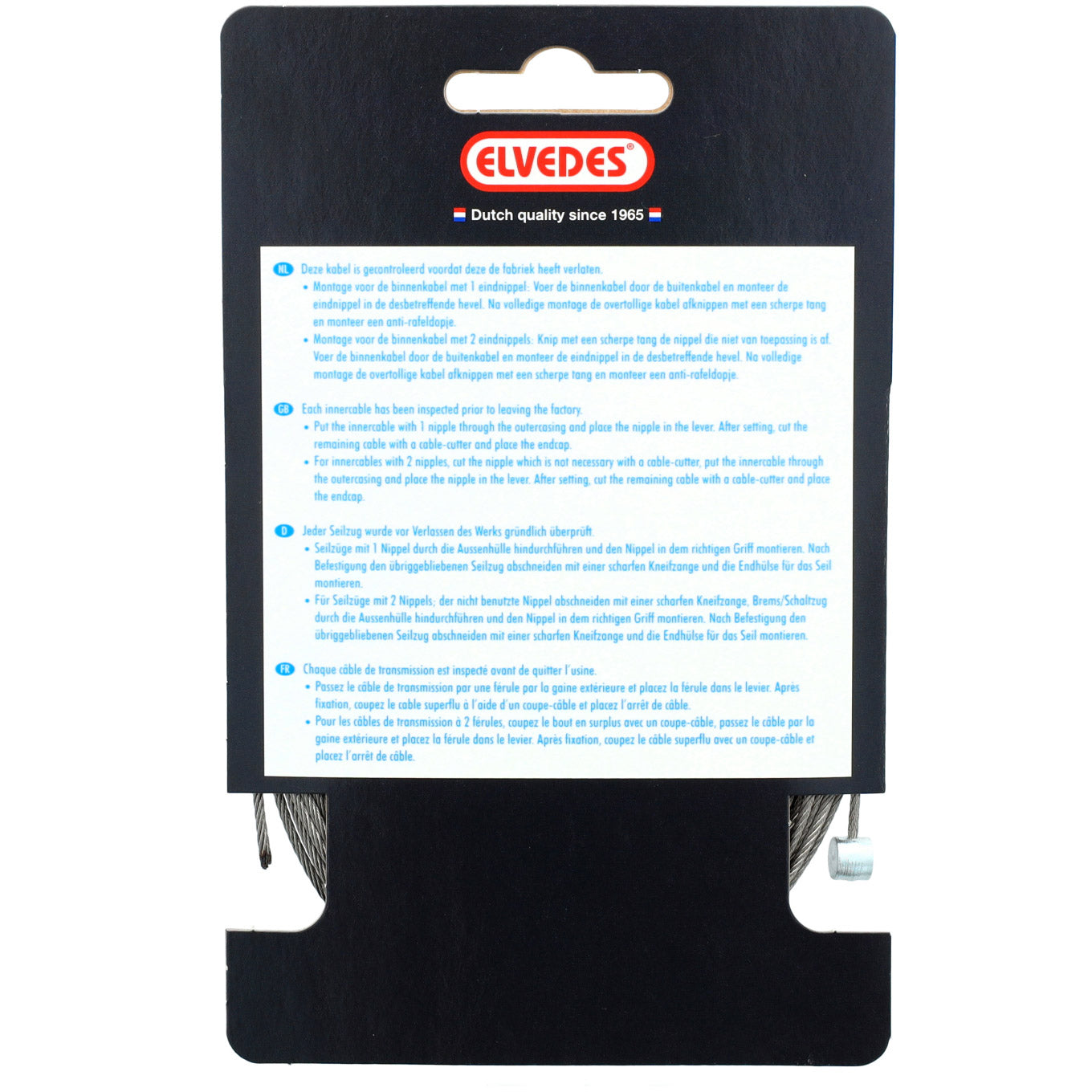 Elvedes rem binnenkabel weinmann 4000mm 49dr. rvs