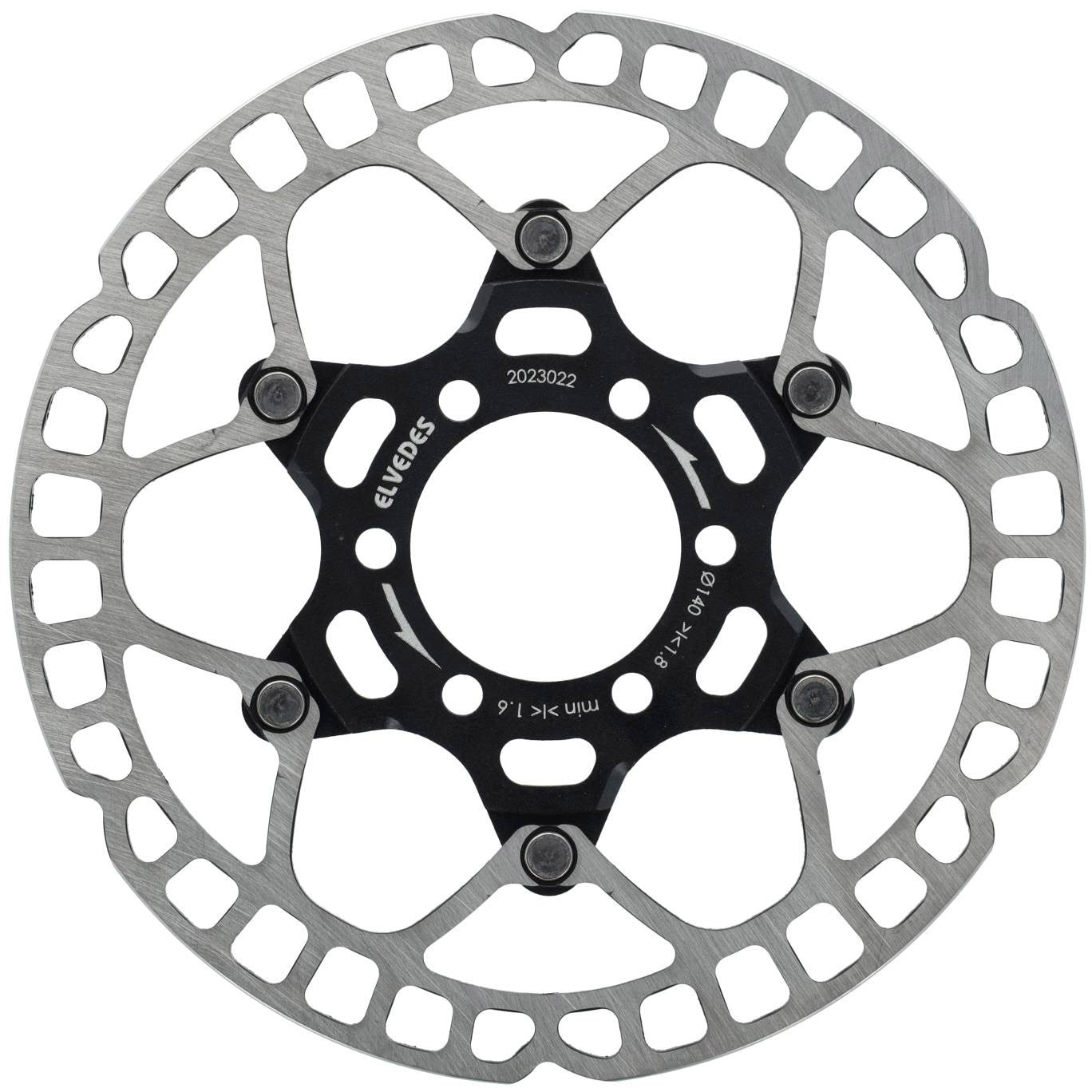Elvedes remschijf 6-gaats �140mm t=1,8mm lichtgewicht