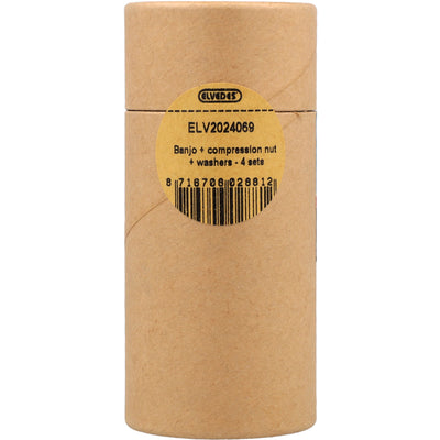 Elvedes set banjo, wartel en ringen (4st)