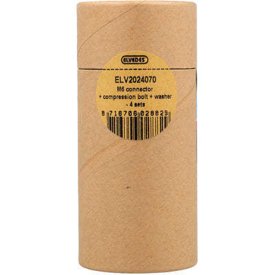 Elvedes set m6 connector, klembout en ring (4st)