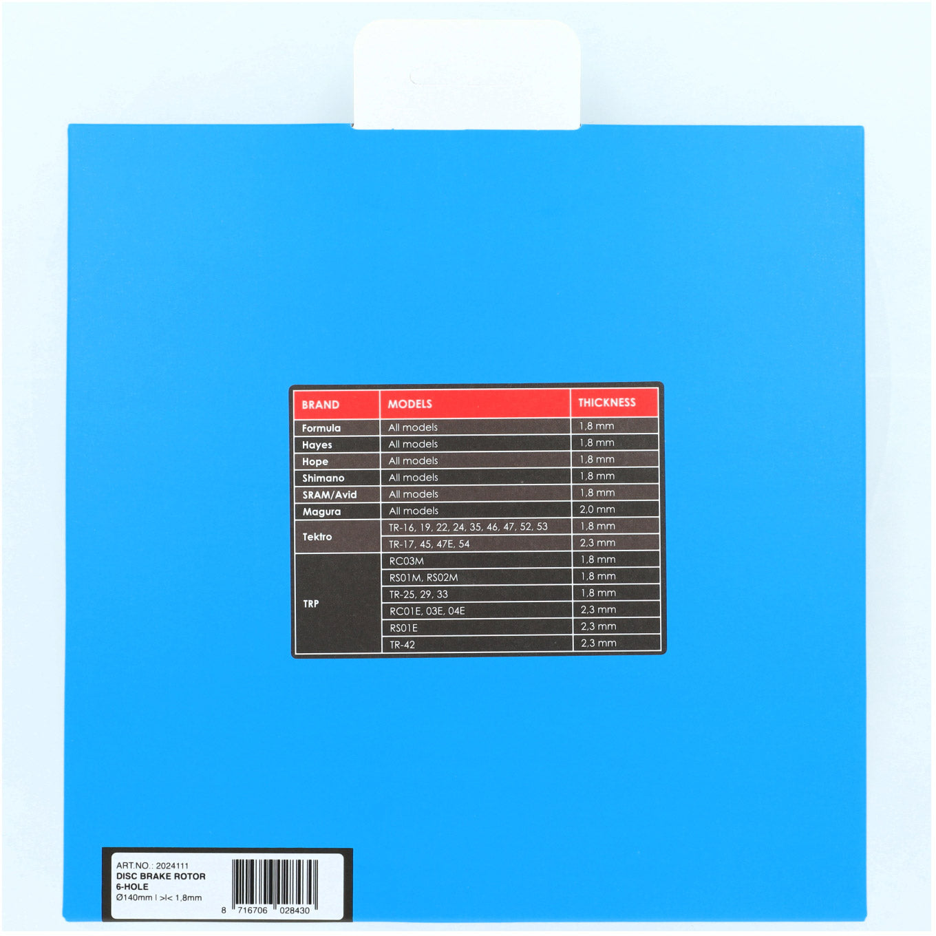 Elvedes remschijf 6-gaats �140mm d=1,8mm