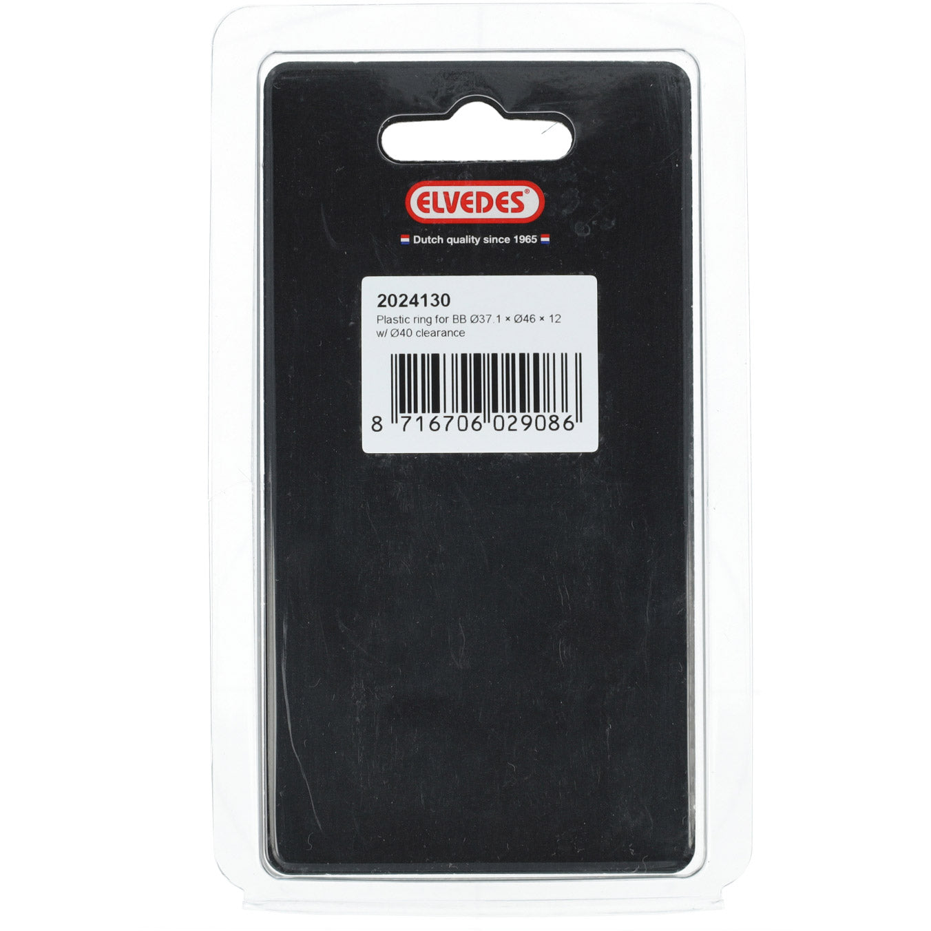 Elvedes ring bb ø37,1×ø46×12 met ø40 verzonken gat plastic