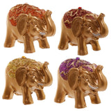 Mini metallic glitter geluk olifant verzamelobject - afbeelding 1