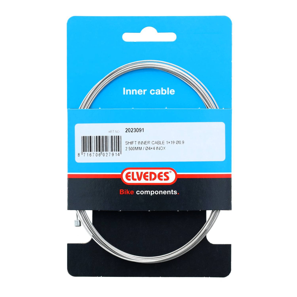 Elvedes schakel binnenkabel �0,9mm 2500mm n�4x4 rvs
