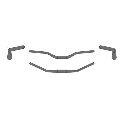 Ergotec stuur bar 50 comfort ø31.8mm 50mm rise - zwart gezandstraald