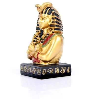 Egypte - gouden toetanchamon met kromstaf en vleugel