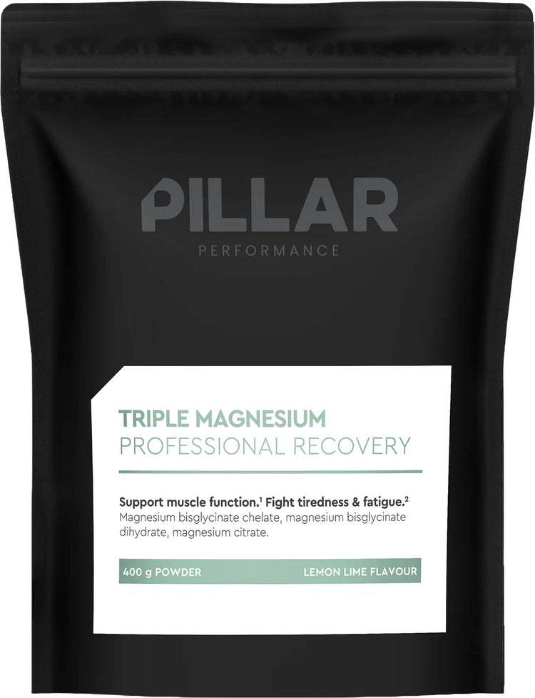 Pillar performance triple magnesium powder lemon lime value pack 400g bag