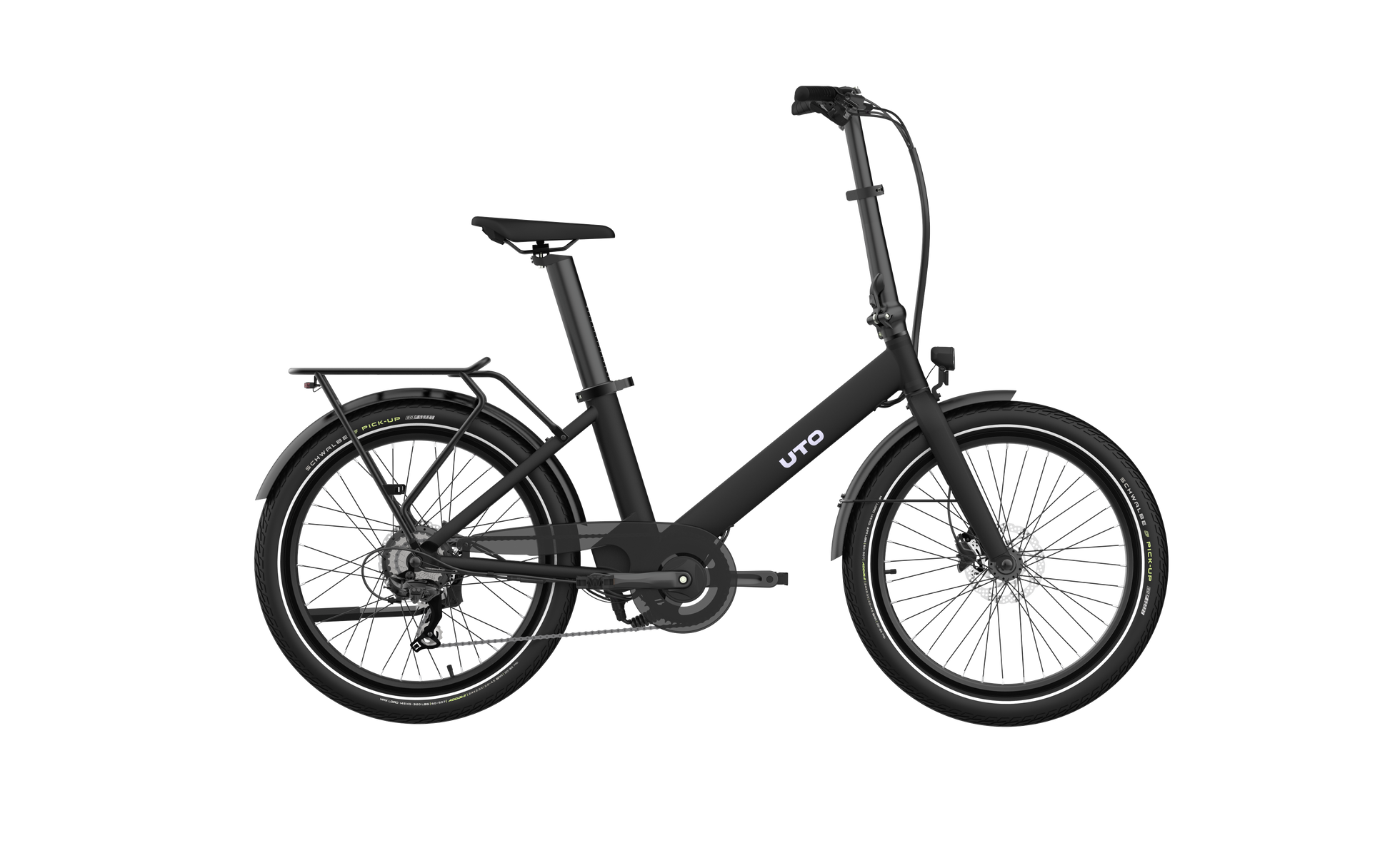 Uto elektrische compactfiets og24 v1 zwart