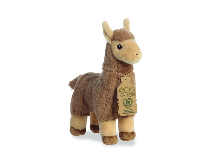 Eco nation pluchen knuffel - lama - 28 cm
