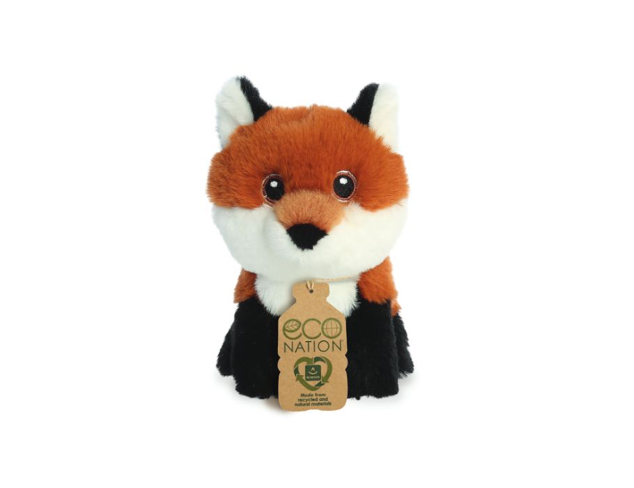 Eco nation pluchen knuffel - mini - vos - 13 cm