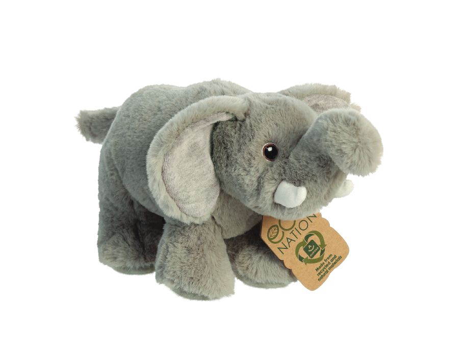 Eco nation pluchen knuffel - olifant - 26 cm