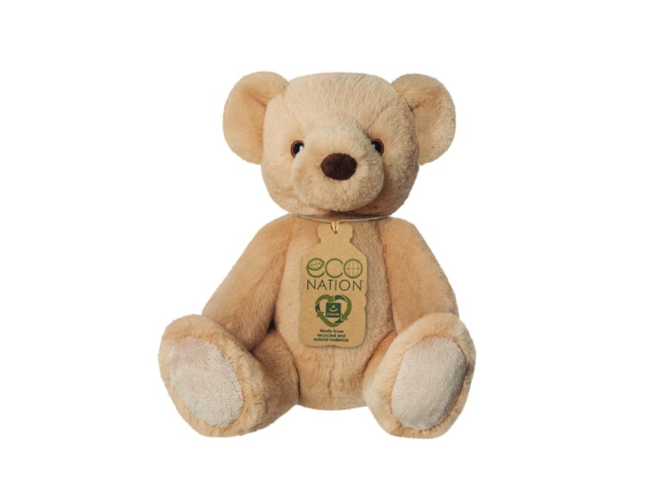 Eco nation pluchen knuffel - teddybeer - 22 cm