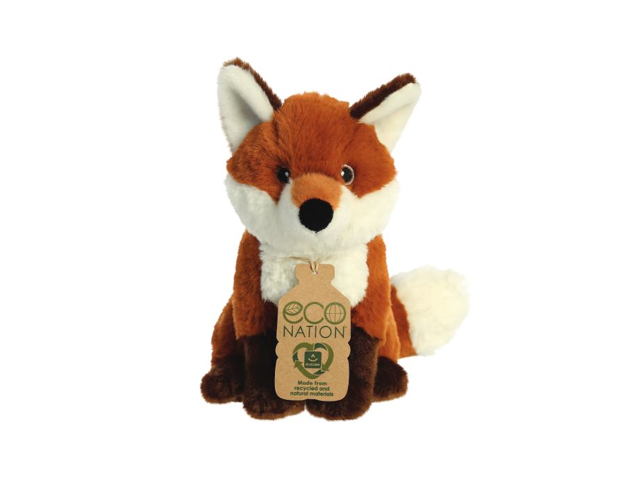 Eco nation pluchen knuffel - vos - 23 cm