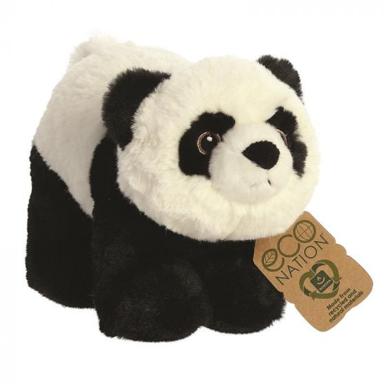 Eco nation pluchen knuffel - panda - 23 cm