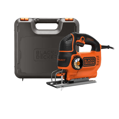 Black+decker ks801sek 550w pendeldecoupeerzaag | in koffer | 1x antisplinterplaatje | 1x zaagblad - ks801sek-qs