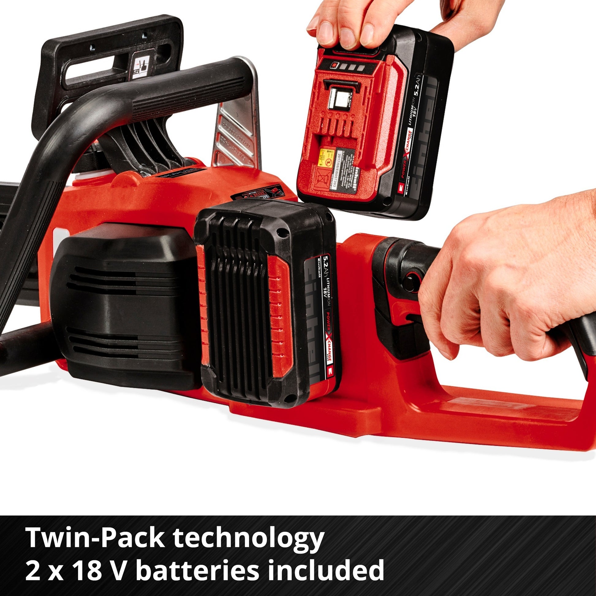 Einhell accu kettingzaag ge-lc 36 35 li-solo (rood zwart, accu en oplader niet inbegrepen)